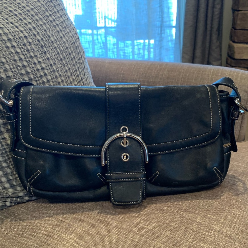 Coach Black Leather Bag *Authentic*